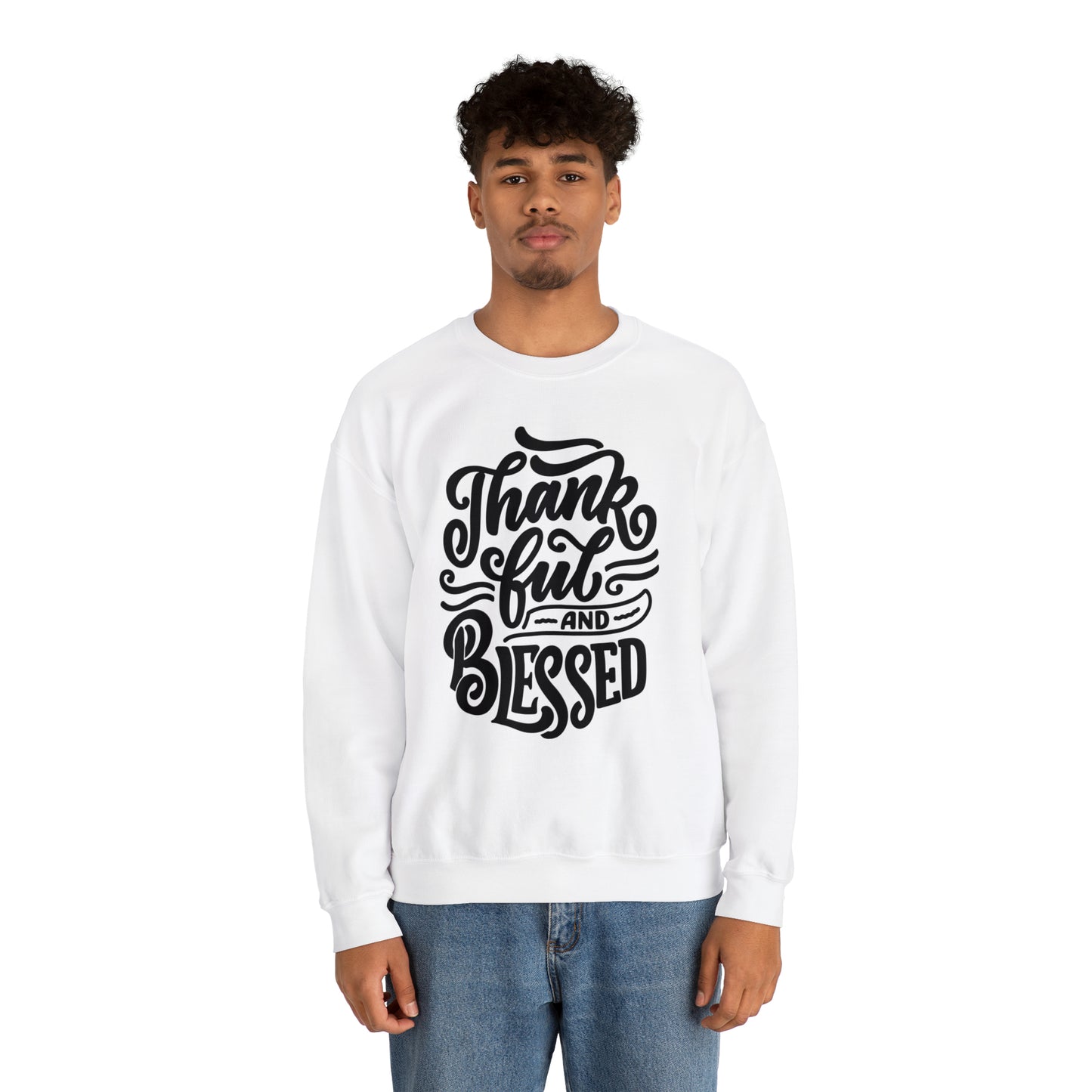 Thankful & Blessed | Unisex Heavy Blend™ Crewneck Sweatshirt