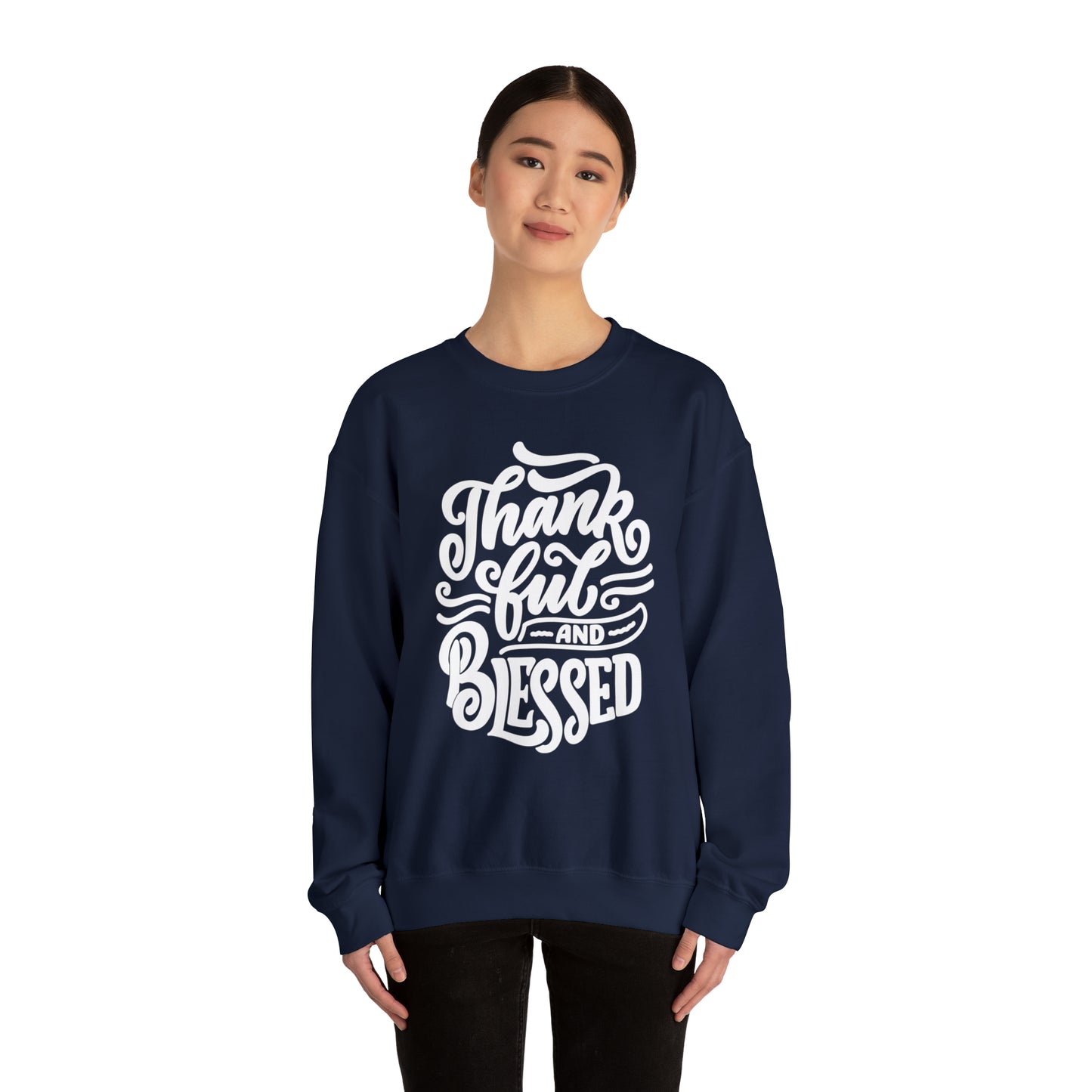 Thankful & Blessed | Unisex Heavy Blend™ Crewneck Sweatshirt