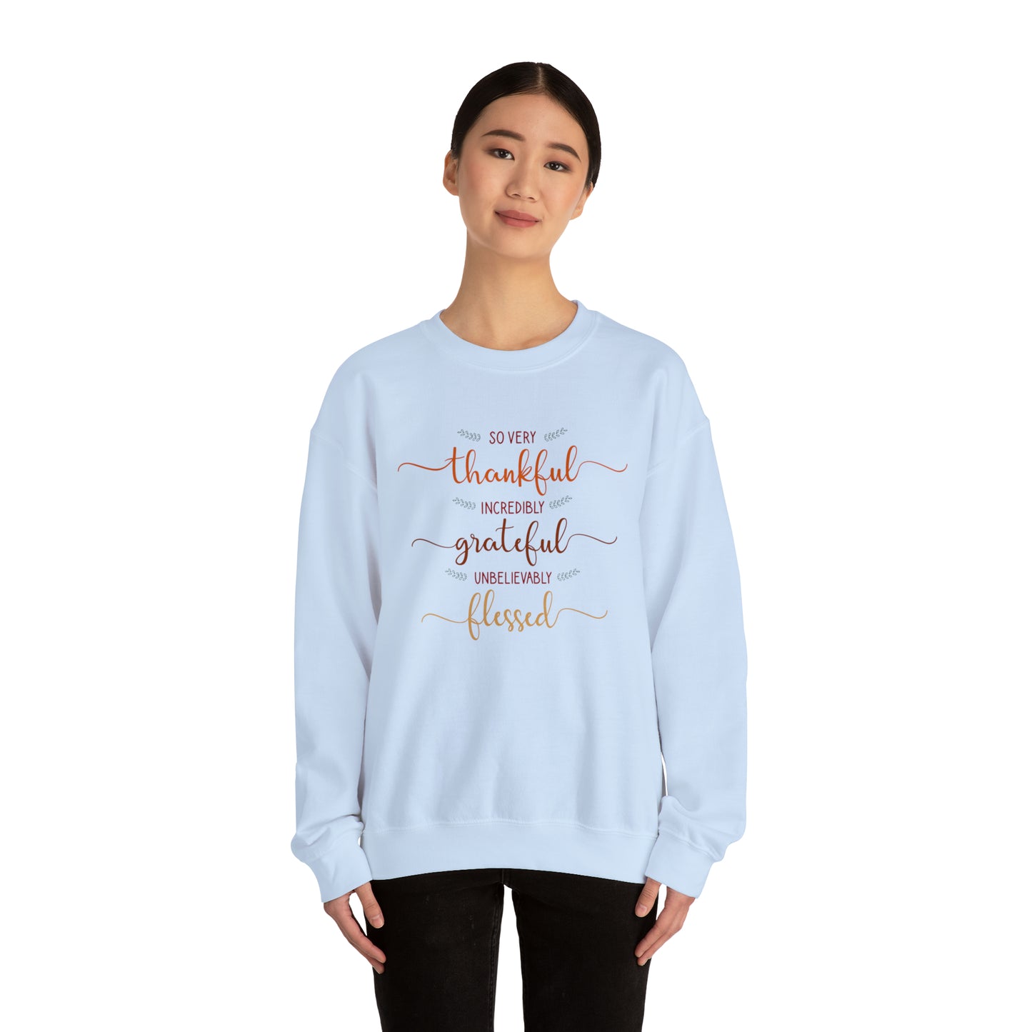 Thankful Grateful & Blessed Yes! | Unisex Heavy Blend™ Crewneck Sweatshirt