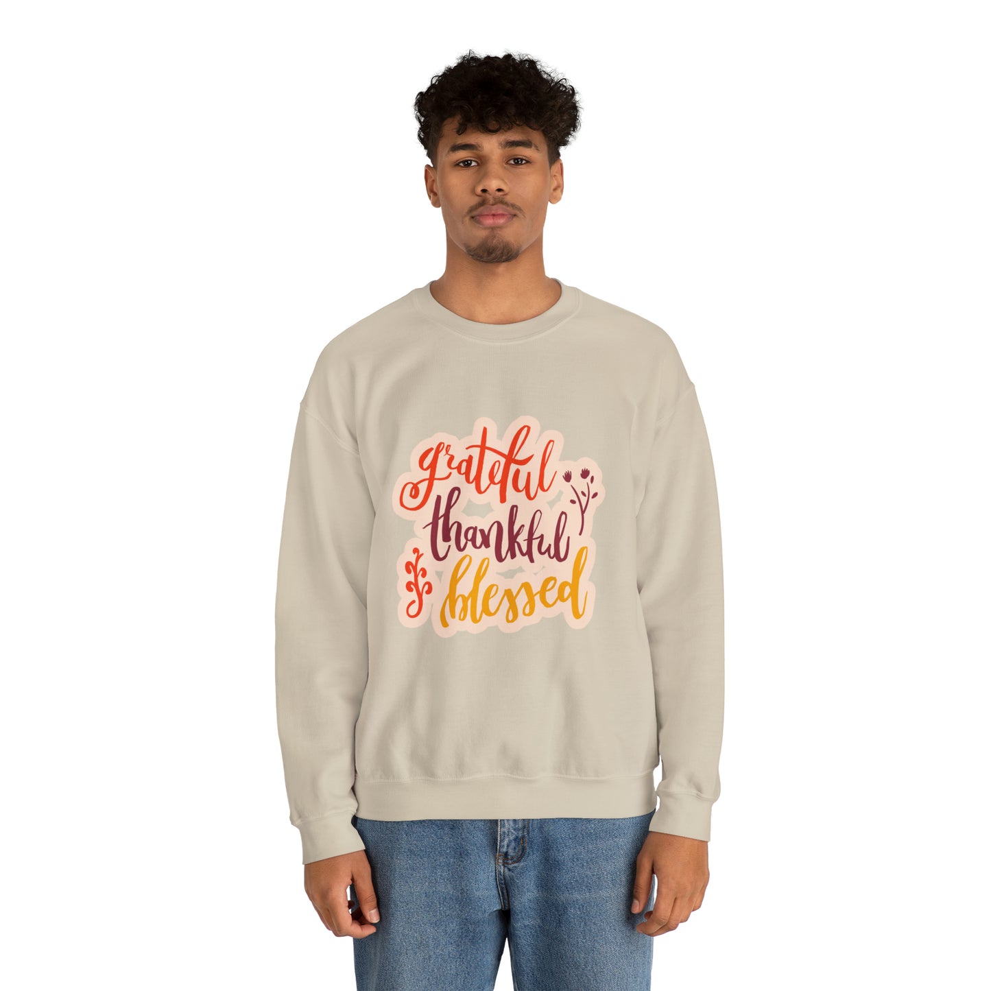 Grateful Thankful and Blessed | Unisex Heavy Blend™ Crewneck Sweatshirt