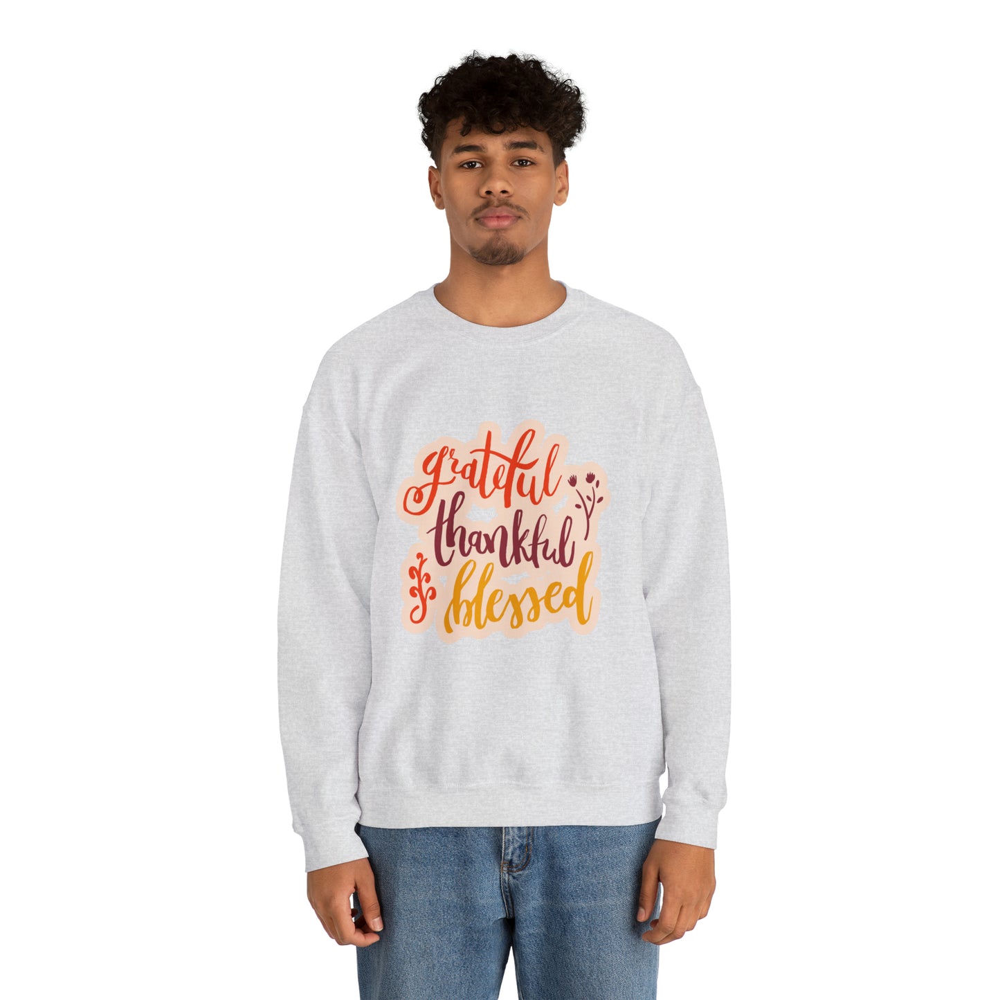 Grateful Thankful and Blessed | Unisex Heavy Blend™ Crewneck Sweatshirt