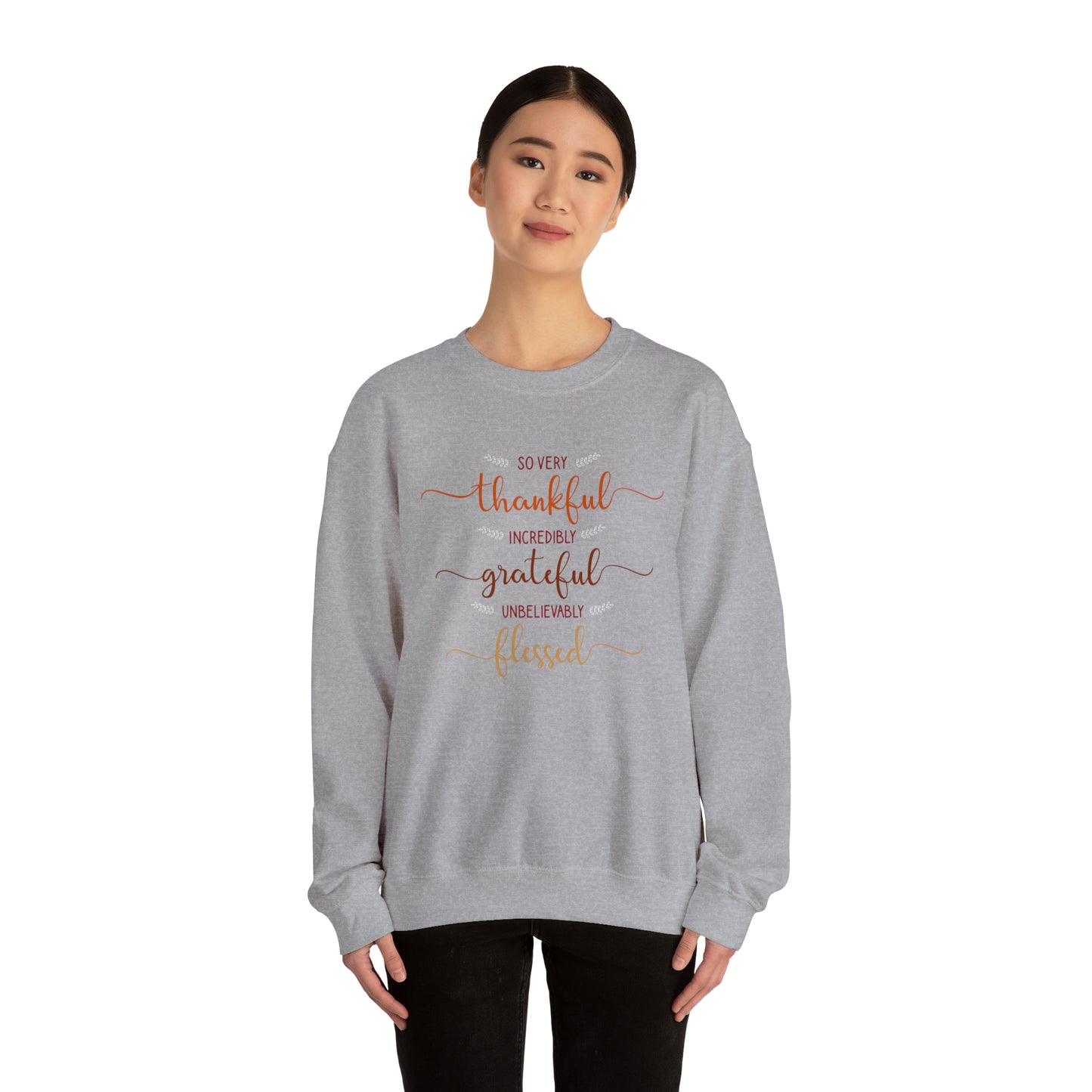 Thankful Grateful & Blessed Yes! | Unisex Heavy Blend™ Crewneck Sweatshirt