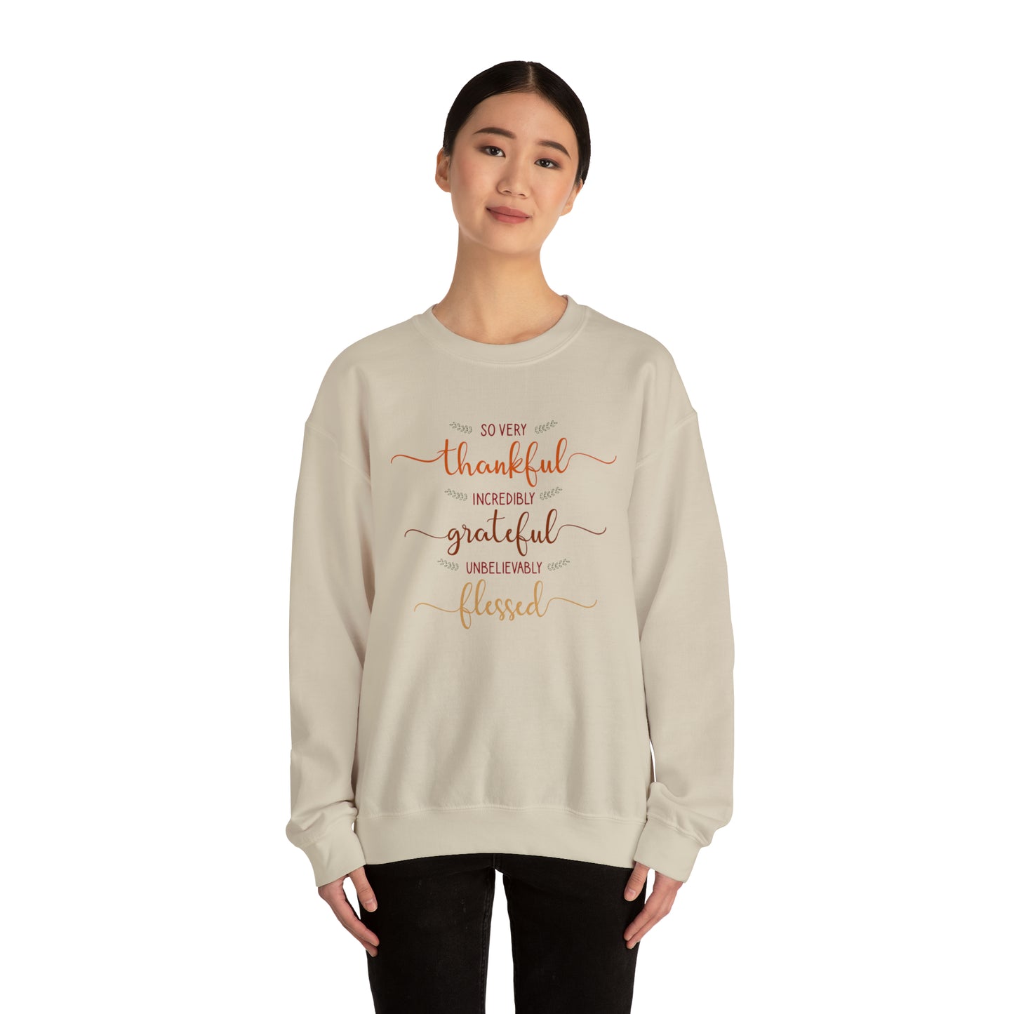 Thankful Grateful & Blessed Yes! | Unisex Heavy Blend™ Crewneck Sweatshirt