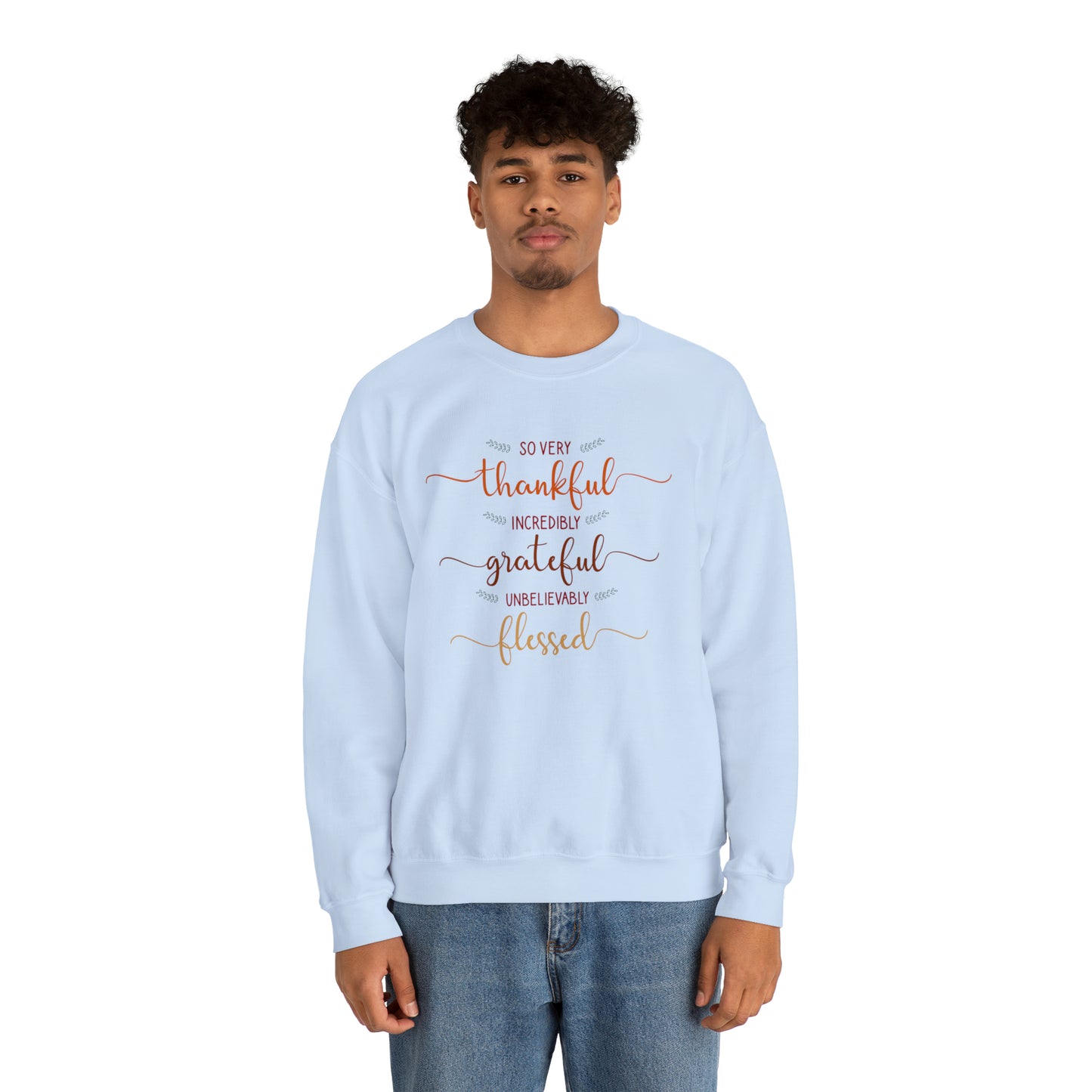 Thankful Grateful & Blessed Yes! | Unisex Heavy Blend™ Crewneck Sweatshirt