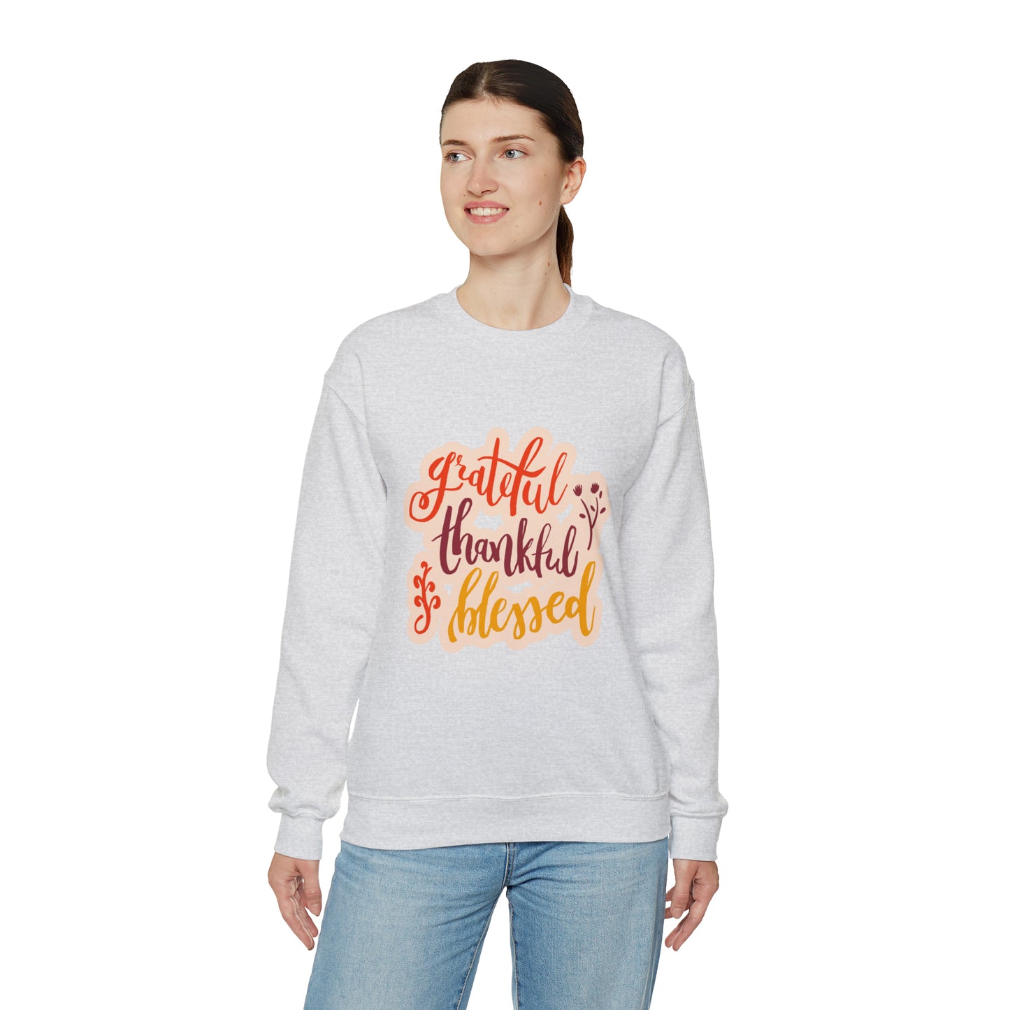 Grateful Thankful and Blessed | Unisex Heavy Blend™ Crewneck Sweatshirt