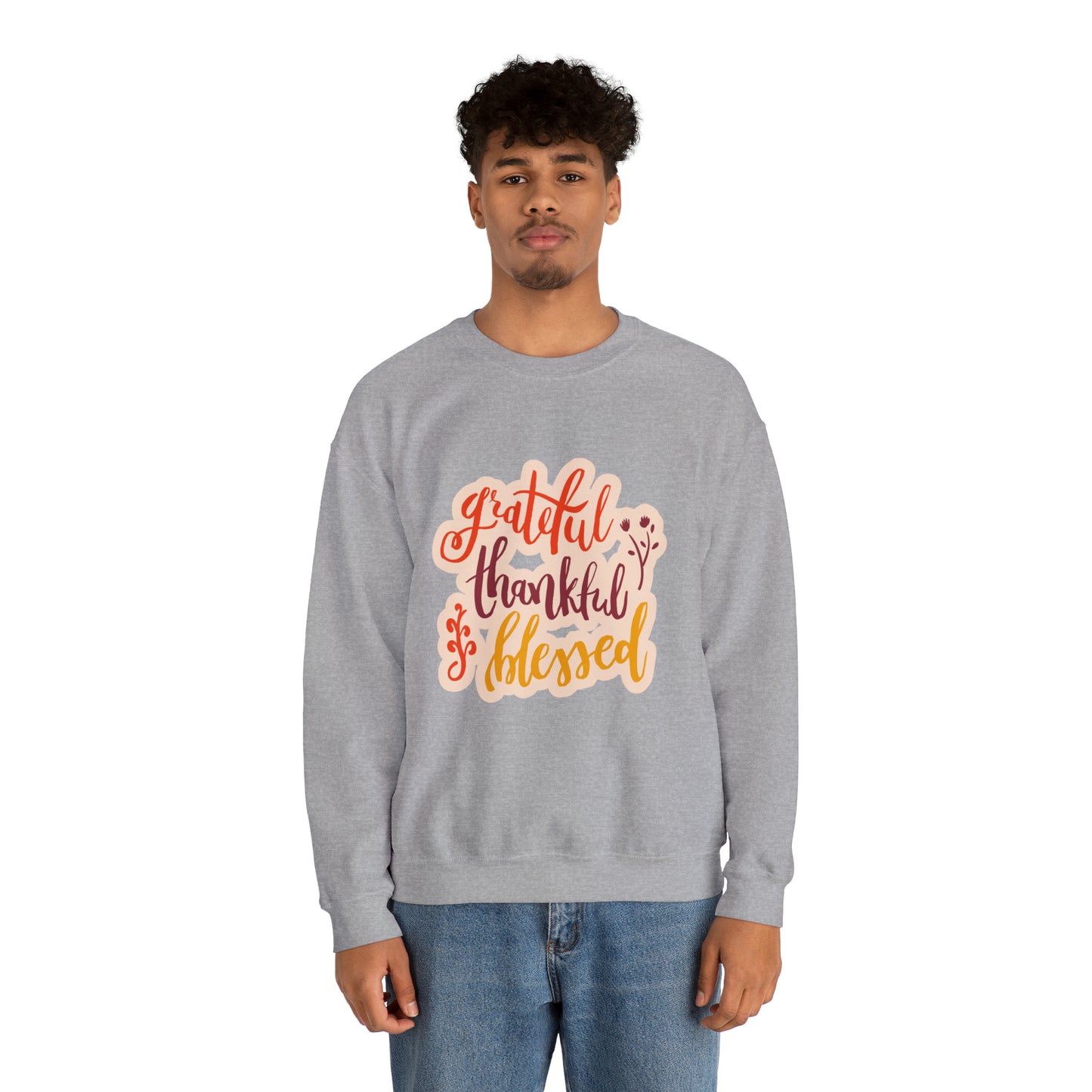 Grateful Thankful and Blessed | Unisex Heavy Blend™ Crewneck Sweatshirt