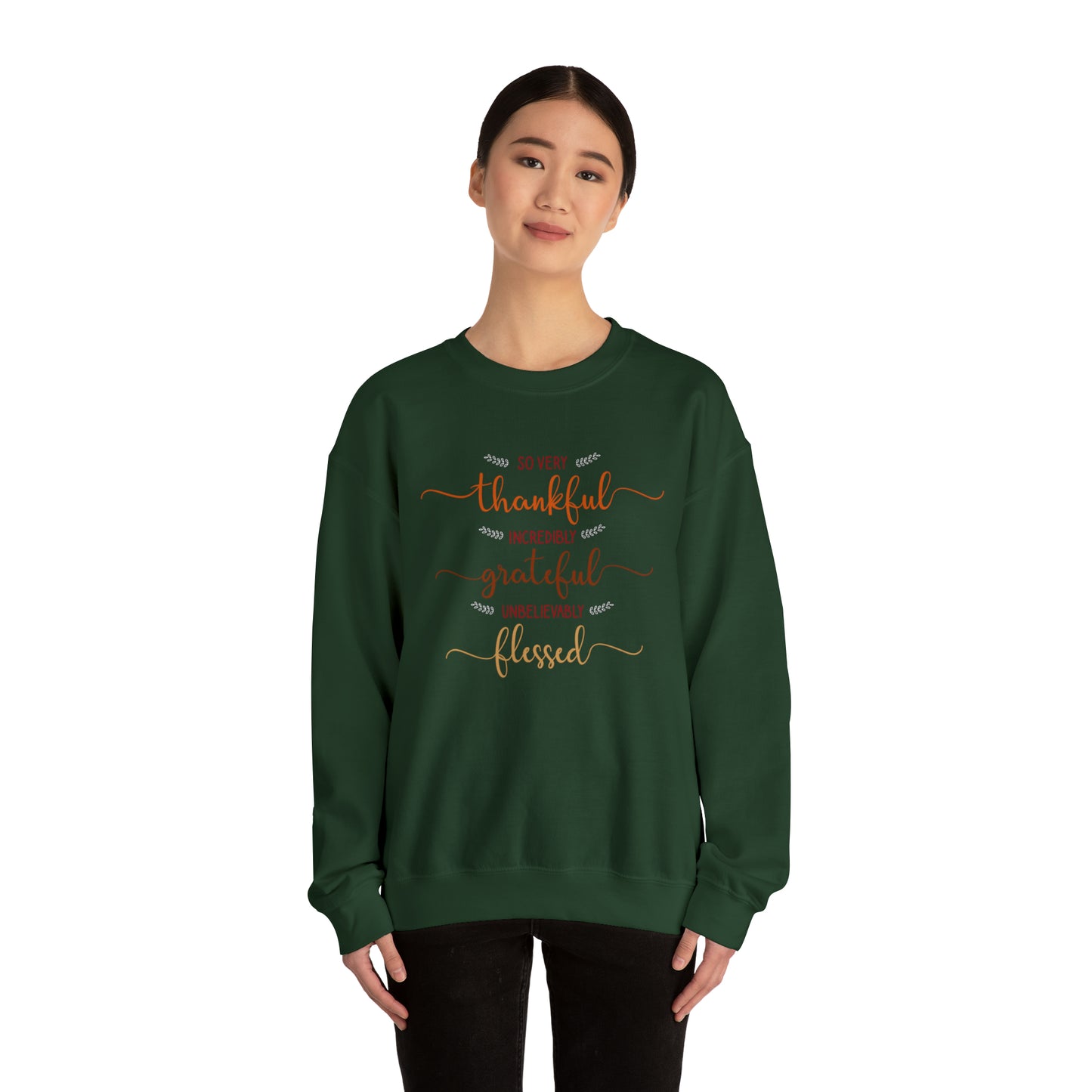 Thankful Grateful & Blessed Yes! | Unisex Heavy Blend™ Crewneck Sweatshirt