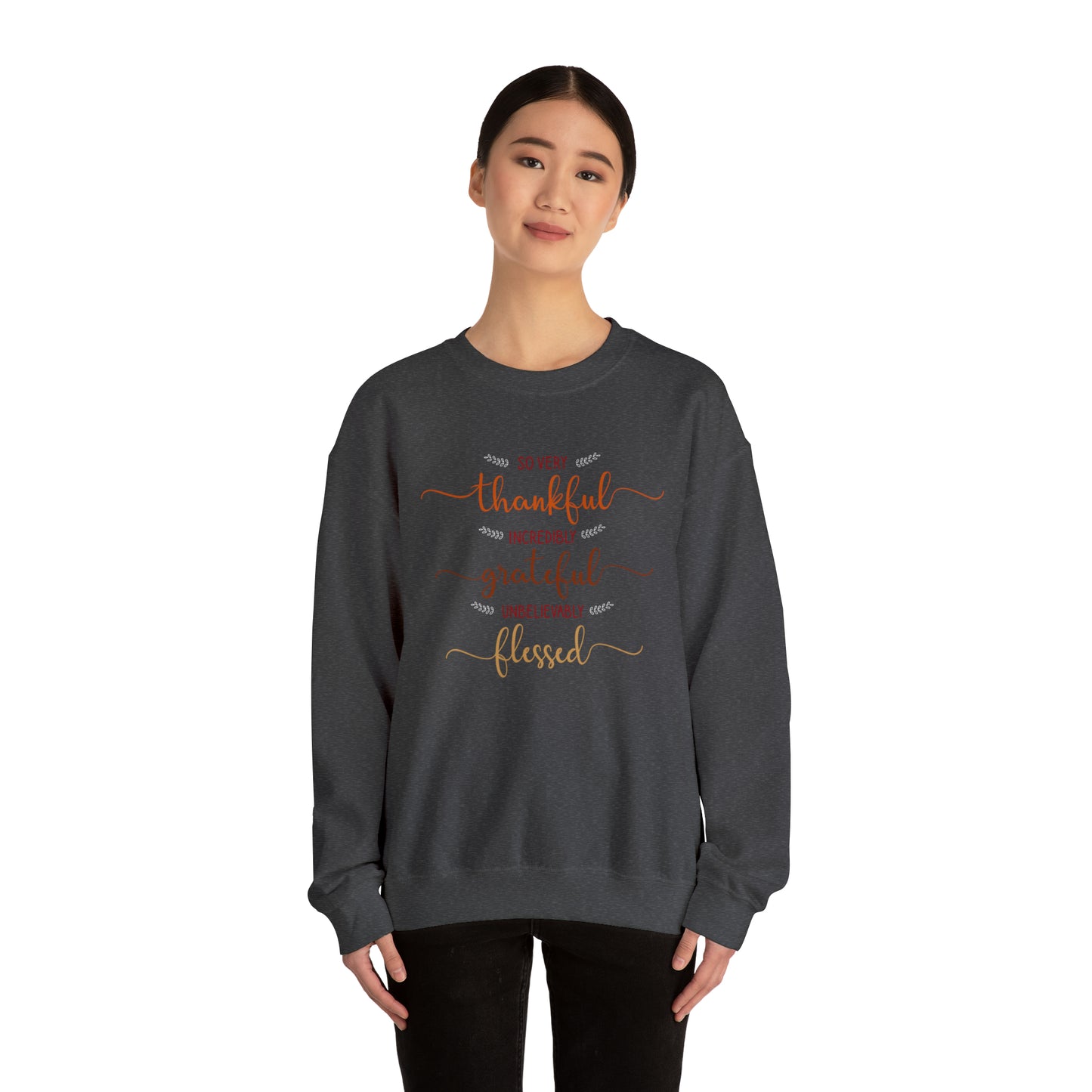 Thankful Grateful & Blessed Yes! | Unisex Heavy Blend™ Crewneck Sweatshirt