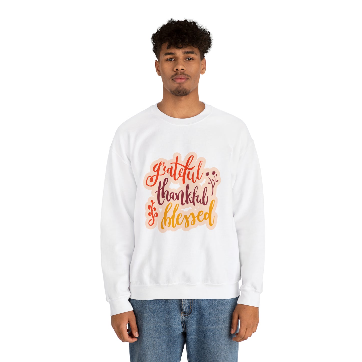 Grateful Thankful and Blessed | Unisex Heavy Blend™ Crewneck Sweatshirt