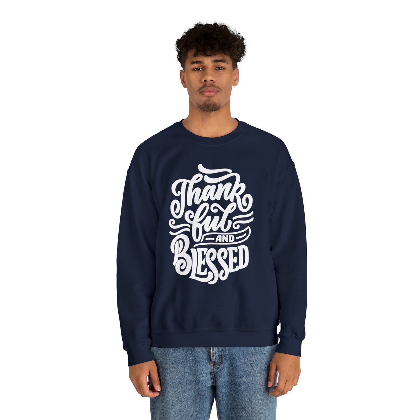 Thankful & Blessed | Unisex Heavy Blend™ Crewneck Sweatshirt