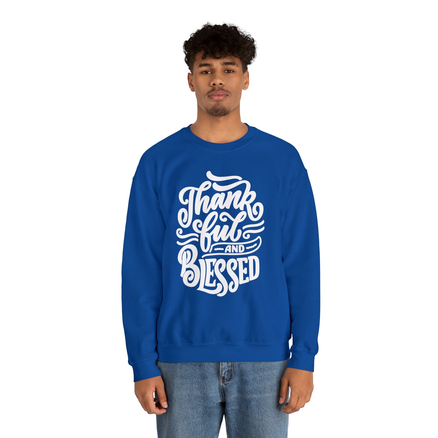 Thankful & Blessed | Unisex Heavy Blend™ Crewneck Sweatshirt