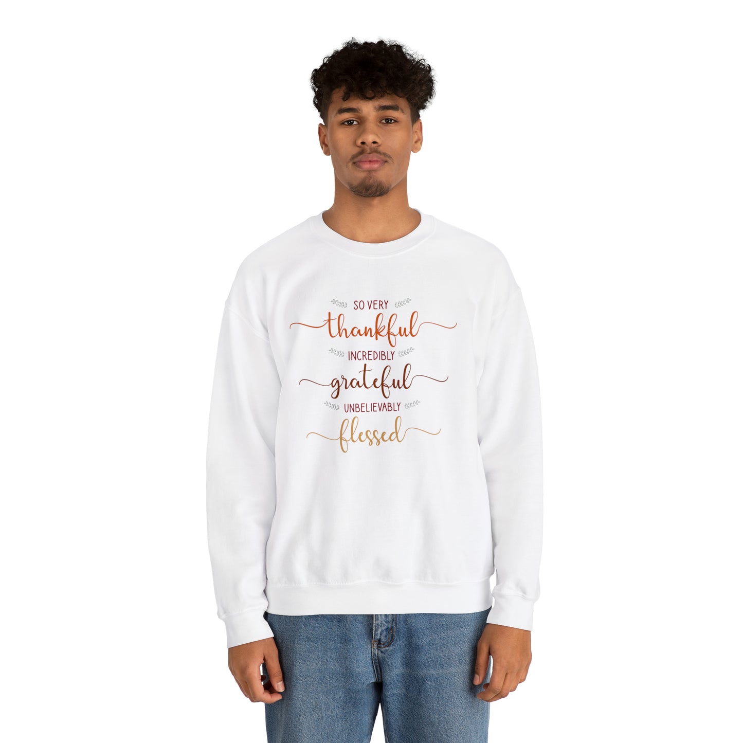 Thankful Grateful & Blessed Yes! | Unisex Heavy Blend™ Crewneck Sweatshirt