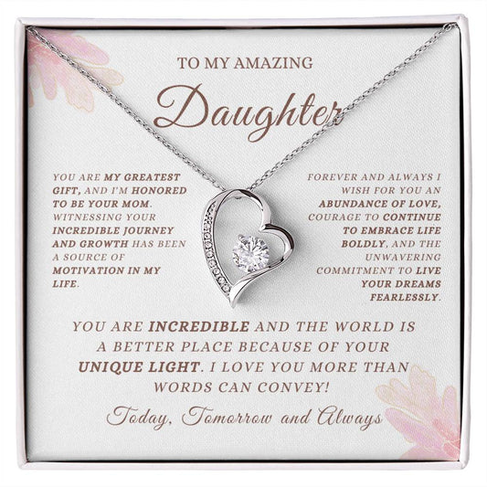 To My Amazing Daughter | My Greatest Gift - Forever Love Necklace